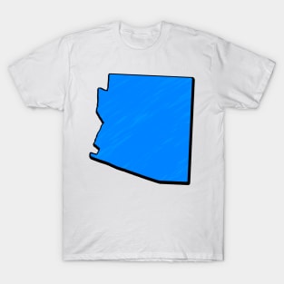 Bright Blue Arizona Outline T-Shirt